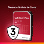 WD Red Plus Disque Dur Interne NAS 3,5" 12 to – Classe 7200 TR/Min, SATA 6 Go/s, CMR, 256 Mo de Cache