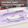 AJAZZ AK820 Wired Mechanical Keyboard, 75% Gaming Keyboard with Volume Control Knob, PBT Keycaps, 82 Keys, Five-Layer Sound Insu