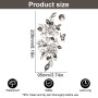 10 autocollants de tatouage de fleur, tatouage temporaire grande fleur autocollant féminin réaliste de rose noire, femme sexy pa