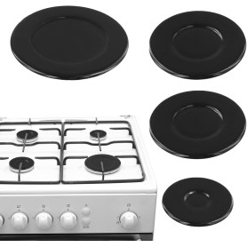 Lot de 4 cache-brûleurs à gaz 55 mm/75 mm/100 mm pour cuisinière à gaz SABAF (concave)