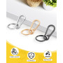 Caianwin 3 Pièces Mousqueton Porte Clé Porte Clef Mousquetons en Métal Porte-Clés Homme pour Accrocher dans Le Sac à Dos, Clés d