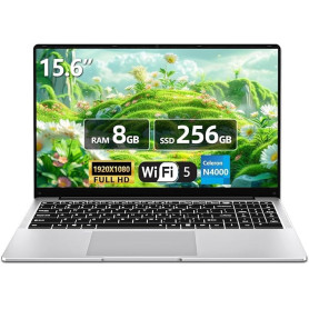 Tunhail Ordinateur Portable 15,6", Celeron N4000 Laptop 8Go DDR4 RAM 256Go SSD, 1920 * 1080 FHD IPS, PC Portable Ordinateur WiFi Tunhail Ordinateur Portable 15,6", Celeron N4000 Laptop 8Go DDR4 RAM 256Go SSD, 1920 * 1080 FHD IPS, PC Portable Ordinateur WiFi