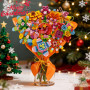 YeahBoom 2025 Calendrier de l'Avent,897 PCS,24 Fleurs en Briques,Idée Cadeau de Noël,Calendrier de Compte à Rebours de Noël Bouq