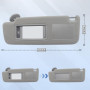 Pare Soleil Voiture Compatible pour Toyota Land Cruiser J12 2002-2009 Pare-soleils Intérieur pour Prado LC120 2003-2009 (Côté Co