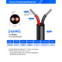Câble électrique 24AWG 2 x 0,23mm² UL2464-5 mètres - Câble 2 conducteurs en cuivre étamé-300V-Idéal pour éclairage LED automobil