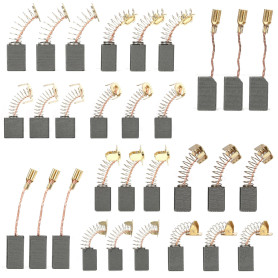 30 Pièces Balais de Charbon pour Outils Électriques, 10 Tailles Différentes Balais de Charbon Moteur Electrique,Compatible avec 