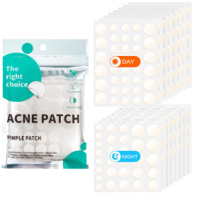 Pimple Patches 528 pièces, Hydrocolloïde Acné Patch, Invisible Naturel Patch Bouton, Utilisation de Jour et de Nuit, 2 en 1, Ave