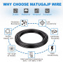 Matugajp Fil 24 AWG 6×0,2 mm² 2Metros Câble d'Extension à 6 Conducteurs UL2464 Tension 5V/12V/24V/300V Fil de Cuivre Étamé Multi