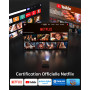 Vidéoprojecteur 4K【1000ANSI/Netflix Officiel/Dolby】 VideoProjecteur Portable 4K AI Auto Focus/Keystone WiFi6 Bluetooth, TOPTRO P