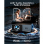 Vidéoprojecteur 4K【1000ANSI/Netflix Officiel/Dolby】 VideoProjecteur Portable 4K AI Auto Focus/Keystone WiFi6 Bluetooth, TOPTRO P