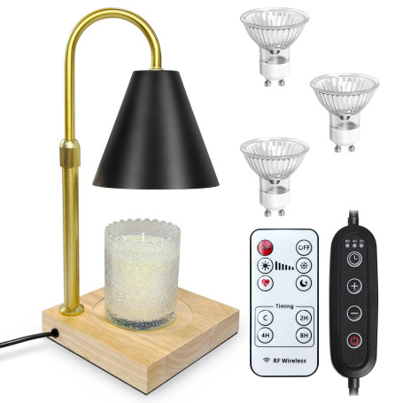 XSS Chauffe-Bougie, Lampe avec Minuterie et Variateur, Parfumée Réglable en Hauteur, Cadeau pour Maman pour Bougies, Maison, Cha