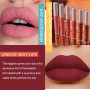 SPORTEON 10 couleurs rouge à lèvres Régler Mat Nude Étanche Longue durée, Coffret Maquillage à Lèvres, Cadeau pour les femmes (0