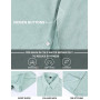 Gavliuu Chemises en Lin pour Homme avec Boutons cachés, Chemise d'été décontractée à Manches Courtes pour Homme