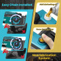 Mini Tronconneuse a Batterie 8000mAh, 6 Pouces 1000W Tronconneuse Electrique Sans Fil Brushless avec Graisseur Automatique, Elag