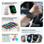 Montre Connectée Femme Homme avec Appels Bluetooth, 1.85" HD Smartwatch avec 140+ Modes Sportifs, Etanche IP68 Montre Connectee 