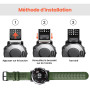 ANBEST Bracelet Compatible avec Garmin Fenix 6 Pro/Fenix 7/EPIX 2, 22mm Bande en Silicone de Remplacement pour Forerunner 965/95