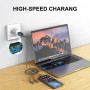 Câble Multi Chargeur,4 en 1 Câble Universel,[1.2M] Câble Multi USB de Chargement avec Lightning Câble USB Type C Micro Connecteu