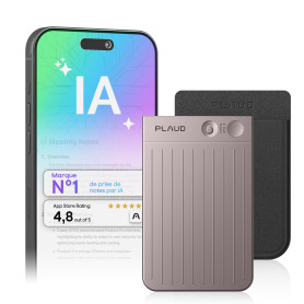 Plaud Note Enregistreur Vocal IA avec Étui Dictaphone Enregistreur Vocal Numérique Contrôle par App Transcription et Résumé IA P
