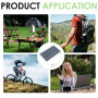 Panneau solaire portable 5V 2W avec connexion USB, Chargeur Solaire Mini pour Téléphone, pour Camping, Randonnée, Escalade et Vo