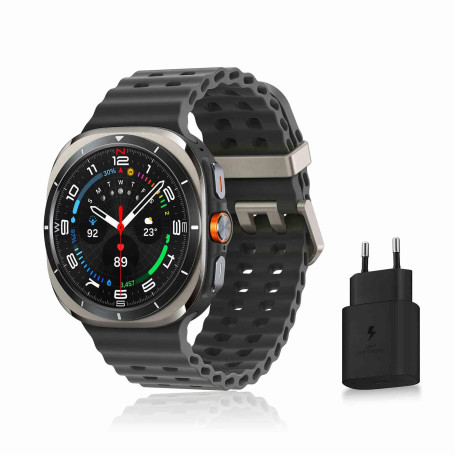 Samsung Galaxy Watch Ultra, Montre Connectée Intelligente, Suivi de Santé, Suivi Sportif, 47mm, 4G, Argent Titane, Galaxy AI, Ch