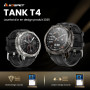KOSPET Tank T4 Montre Connectée Homme, Acier Inoxydable, GPS & Cartes Hors Ligne, Étanchéité 10ATM (Plongée 45M), Batterie 50 Jo