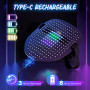 Trsaow Masque Lumineux à LED effrayants avec Bluetooth App Control, 70 Images, 45 animations, modèles/textes de Bricolage, téléc
