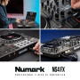 Numark NS4FX Contrôleur DJ 4 Canaux, Platines DJ Tactiles avec Écran, Pads et Effets Sonores, Sorties Cabine et Principale, Sera