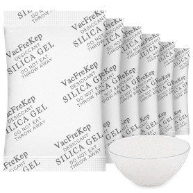VacFreKep 50 Grammes 30 Pièces Gel de Silice Sachet anti Humidité,Sachet Déshydratant,Sachet Absorbeur d'humidité,Silica Gel Sac