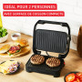Tefal Gril et machine à panini, Plaques de cuisson antiadhésives, Nettoyage facile, Rangement facile, Inicio Compact, GC270D10