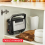 Tefal Gril et machine à panini, Plaques de cuisson antiadhésives, Nettoyage facile, Rangement facile, Inicio Compact, GC270D10