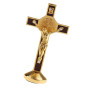 POFET – Statue crucifix Jésus-Christ sur croix pour voiture, maison, chapelle, doré