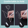 YIIFELL 6 Stylos Gel Blanc, Set of 0.6 mm & 0, 8 mm Stylos gel blanc à pointe fine for Papier noir Croquis dessin livres de col