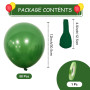 Teselife Ballons Vert Foncé, 50Pièces 12Pouces Vert Sombre Latex Ballon Arche Guirlande Femme Homme Anniversaire Mariage Proposi