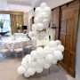 Teselife Ballons Blanc, 50Pièces 12Pouces Mat Blanc Latex Ballon Arche Guirlande Fille Femmes Anniversaire Mariage Proposition V