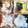 Teselife Ballons Blanc, 50Pièces 12Pouces Mat Blanc Latex Ballon Arche Guirlande Fille Femmes Anniversaire Mariage Proposition V