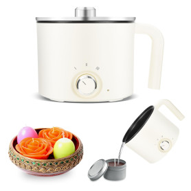 Daakro Fondeur de cire 220 V, 1,8 l, intelligent, avec 160 accessoires, pot de fusion électrique avec plusieurs niveaux de puiss
