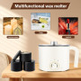 Daakro Fondeur de cire 220 V, 1,8 l, intelligent, avec 160 accessoires, pot de fusion électrique avec plusieurs niveaux de puiss