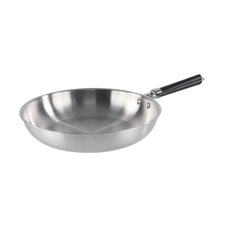 Kamberg - Poêle inox 30 cm manche amovible - Acier inoxydable 18/10 Triply - Tous feux dont induction et four