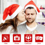 Bonnet Noel, Bonnets de Père Noël en Feutre. Bonnets Chapeau Rouge et Blanc Deguisement pour la Fête de Noel