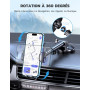 CIRYCASE Support Téléphone Voiture, 2025 Amélioré [Ventouse Ultra Puissante] Porte Voiture Telephone Tableau de Bord, Rotation 3