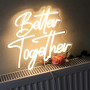 DAKABUKA Better Together,Panneau néon LED blanc chaud pour mariage, fête prénuptiale, fiançailles, anniversaire de mariage, avec