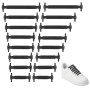 Vandomrise No Tie Lacets, Imperméables Silicon Shoelaces, Lacets Elastique Sans Noeud pour Enfants et Adultes, pour Shoes Sneake