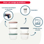 THERMOBABY Lot de 10 boîtes de conservation 250ml pour Bébé - Compatibles Micro-ondes, congélateur, lave-vaisselle - Empilables 