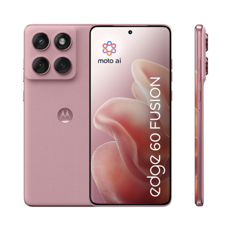Motorola Edge 60 Fusion 256 Go, Smartphone debloqué, écran 6,67", Appareil Photo 50 MP, Batterie 5200 mAh, Zephyr (Rose), Coque 