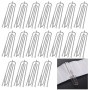40 Pièces Crochets de Rideau en Acier Inoxydable, 4 Broches Crochet à Rideaux Métal, Crochets en Métal Robuste, Pincer Pli Croch