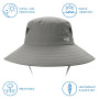Bassdash Chapeau de Soleil Respirant UPF 50+ avec Couvre-Visage Amovible et Rabat de Cou Chapeau Unisexe à Large Bord résistant 