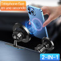 Coolpow Support Telephone Voiture Magsafe【Super Aimants】Porte Téléphone Voiture Aimanté【360°Rotation】 Aimant Telephone Voiture A