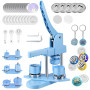 Machine à Badges de Button Maker 25+32+58 mm, 300 Ensembles de Badges en Plastique, Zimiking Machine de Pressage de Badges avec 