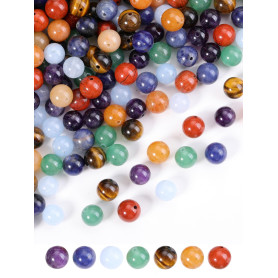 JSDDE 8mm Perles en Pierres Naturelles pour Bijoux à Faire Soi-même Perles Rondes Pierres Dures pour Bracelet Gemmes Précieuses 