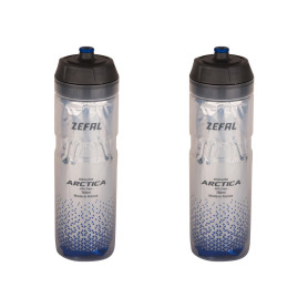 ZEFAL Pack Arctica 75 - Lot de Deux Bidons Vélo 750 ML - Gourde Vélo Isotherme - Inodore et Etanche - Bidon Sport sans BPA - Arg